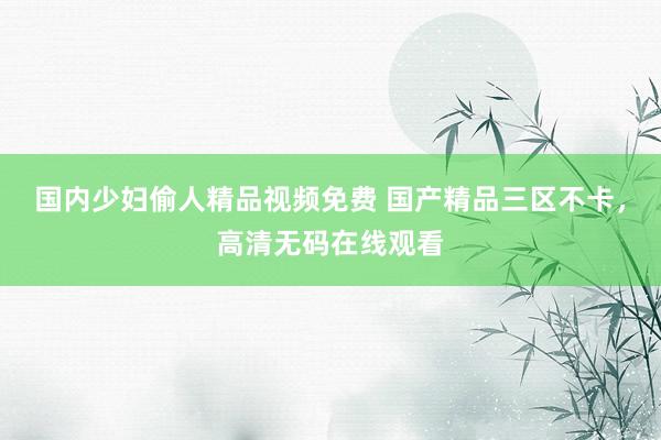 国内少妇偷人精品视频免费 国产精品三区不卡，高清无码在线观看