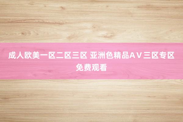 成人欧美一区二区三区 亚洲色精品AⅤ三区专区免费观看