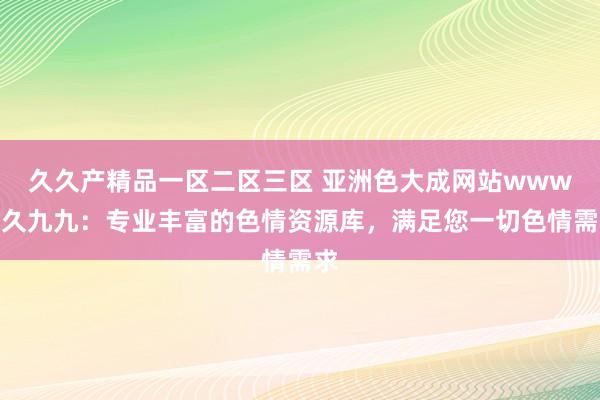 久久产精品一区二区三区 亚洲色大成网站www久久九九：专业丰富的色情资源库，满足您一切色情需求
